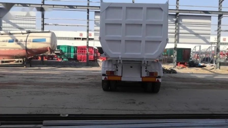 3 ejes 4 ejes 80 toneladas de caja lateral hidráulica volquete volquete semirremolque volquete para Nigeria