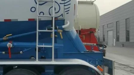Tres ejes 40/50 Cbm descarga inferior/descarga de cemento a granel/cenizas volantes/harina/tanque de transporte de materiales en polvo/camión cisterna semirremolque para servicio pesado
