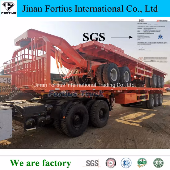 Esqueleto de cama plana multifunción, carga de cemento a granel, cama baja de GLP, tanque de combustible y aceite, volquete, volquete, semirremolque completo de 60ton, 75ton y 100ton